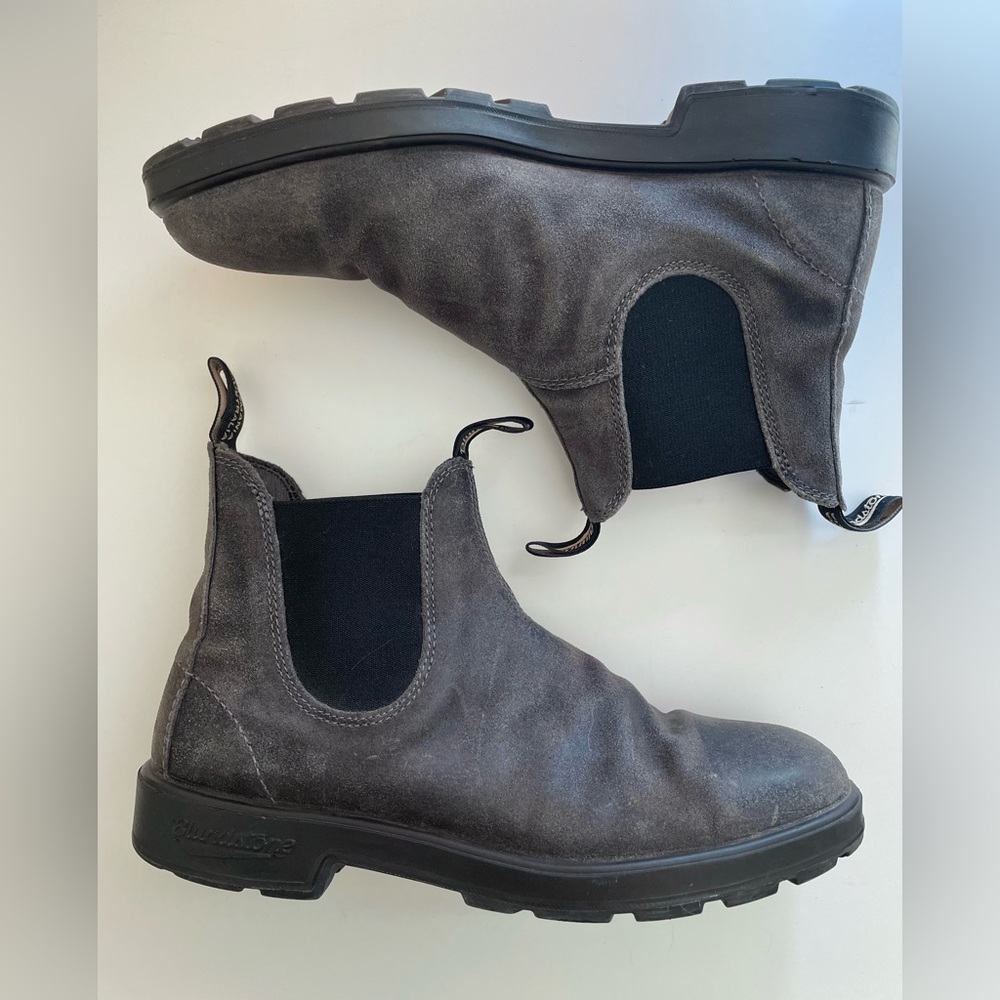 Blundstone #1910 Suede Original Chelsea Boots Steel Grey - Picture 2 of 4